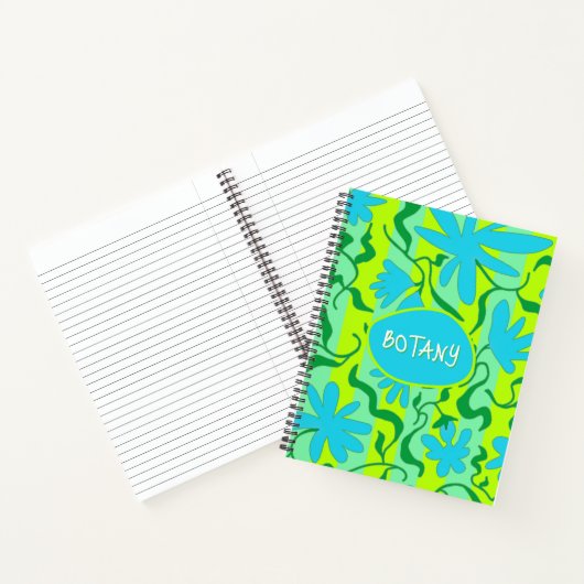 Flowing Vines Custom Text School Notebook Notizblock (Innenseite)