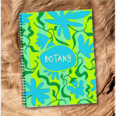 Flowing Vines Custom Text School Notebook Notizblock