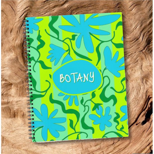 Flowing Vines Custom Text School Notebook Notizblock