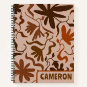 Flowing Vines Rustic Brown Personalized Notizblock (Vorderseite)