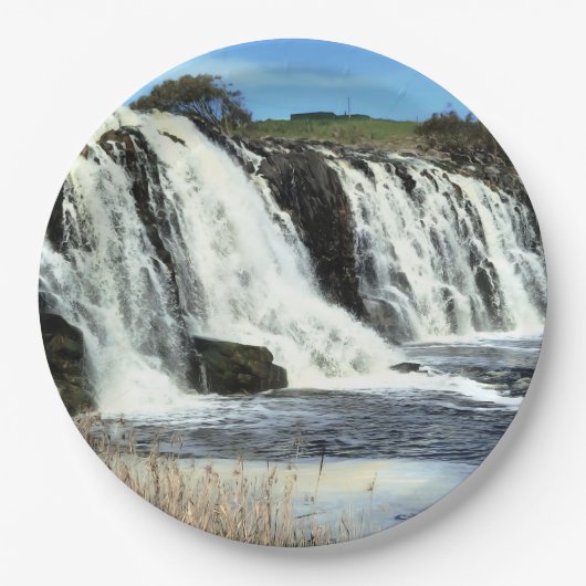 Flowing Waters of Hopkins Falls Pappteller (Vorderseite)