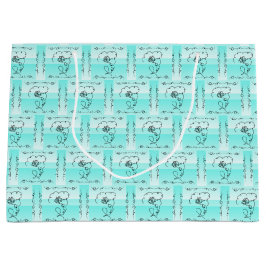 Flowntasche Beauty Aqua Horizontale Geschenktasche Große Geschenktüte