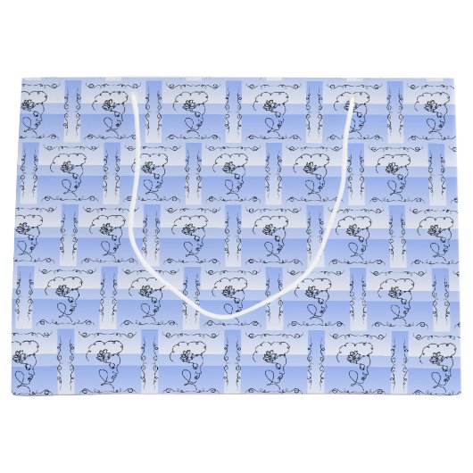 Flowntbeutel Beauty Periwinkle Horizontal Geschenk Große Geschenktüte (Vorderseite)