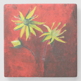 Flowres Art Marble Stone Untersetzer