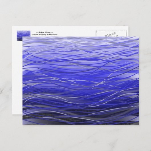 Flows Indigo Water - Postkarte (Vorne/Hinten)