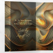 Flows Modern Gold Sweet 16 Party Einladungen (Innen Erste Seite)