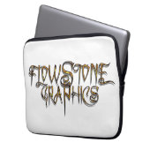 Flowstone Grafik-Logo Laptopschutzhülle (Vorderseite Links)