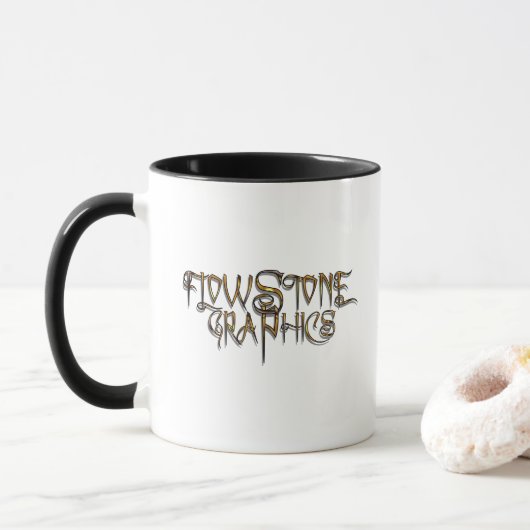 Flowstone Grafik-Logo Tasse (Mit Donut)