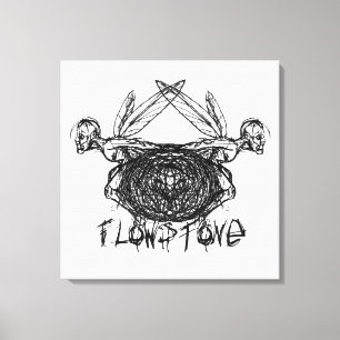 Flowstone Grafik Pixies Logo Leinwanddruck