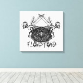 Flowstone Grafik Pixies Logo Leinwanddruck (Insitu (Holzboden))