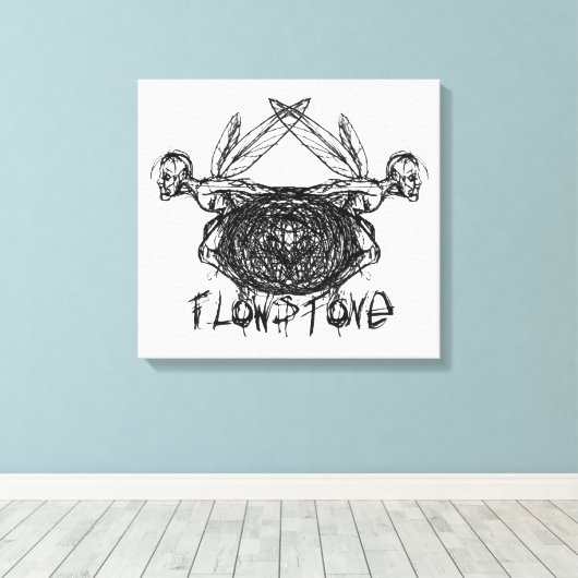 Flowstone Grafik Pixies Logo Leinwanddruck (Insitu (Holzboden))