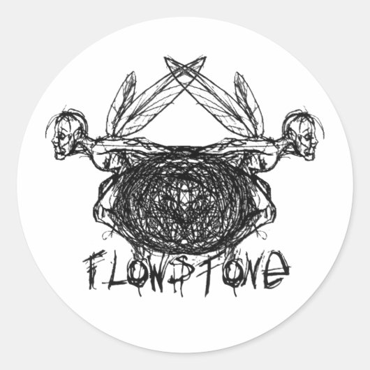 Flowstone Grafik Pixies Logo Runder Aufkleber (Vorderseite)