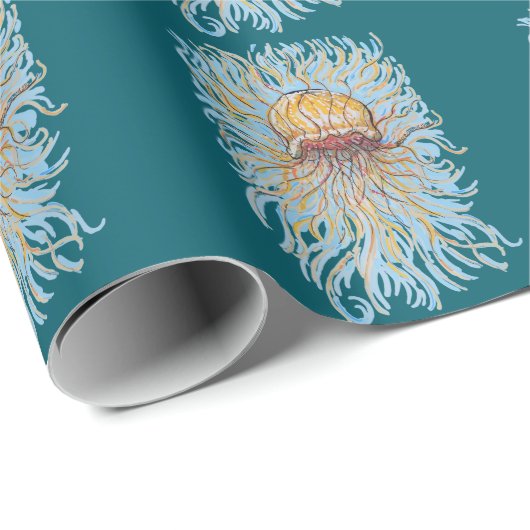 Flowy Jellyfish Geschenkpapier (Rolleneckpunkt)