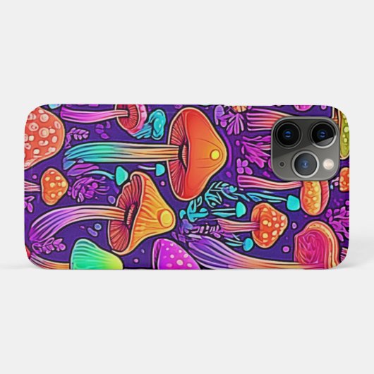 Flowy Neon Mushrooms Dance Case-Mate iPhone Hülle (Rückseite (Horizontal))