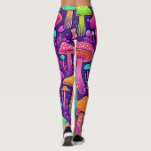 Flowy Neon Mushrooms Dance Leggings (Rückseite)