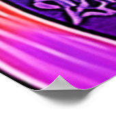 Flowy Neon Mushrooms Dance Poster (Ecke)