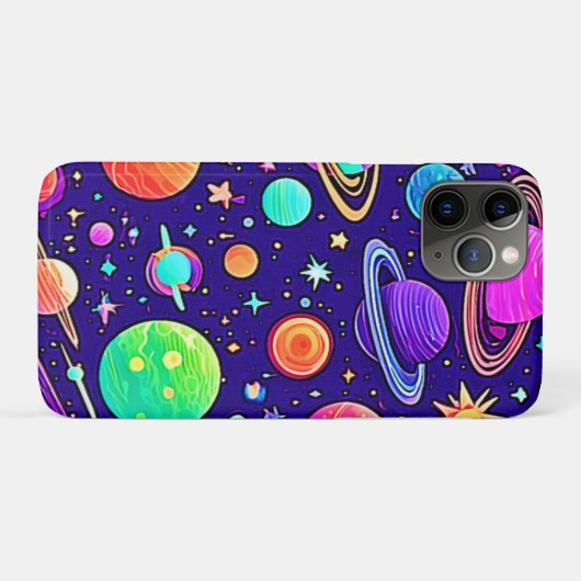 Flowy Neons: Planeten & Sterne Case-Mate iPhone Hülle (Rückseite (Horizontal))