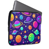 Flowy Neons: Planeten & Sterne Laptopschutzhülle (Vorne Rechts)