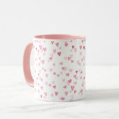 Flowy Pink Hearts Tasse (Vorderseite Links)