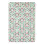 Flowy Pink Knospe Mini Klemmbrett (Rückseite)