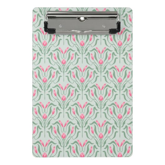 Flowy Pink Knospe Mini Klemmbrett (Vorderseite)