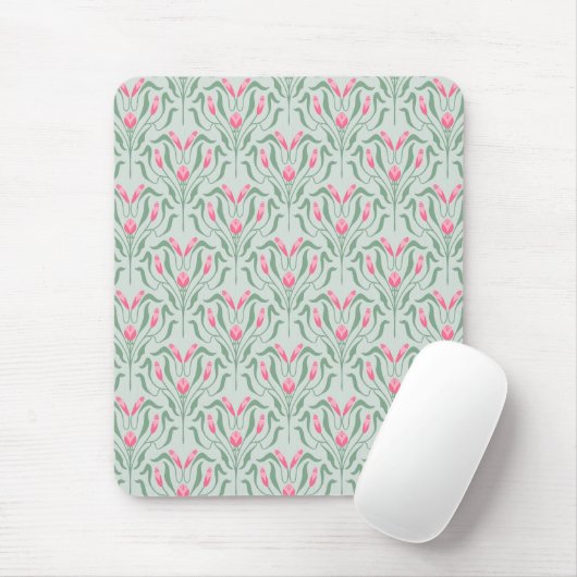 Flowy Pink Knospe Mousepad (Mit Mouse)