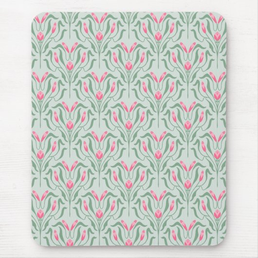 Flowy Pink Knospe Mousepad (Vorne)