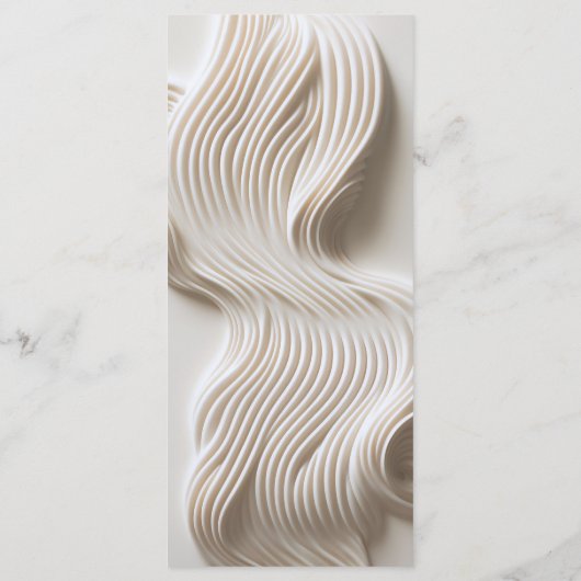 Flowy-Skulptur für Elfenbein Menükarte (Rückseite)