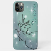 Flowy Unicorn (Hasengrün mit Sternen) Case-Mate iPhone Hülle (Rückseite)