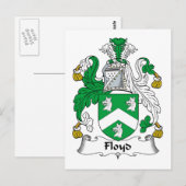 Floyd Familienwappen Postkarte (Vorne/Hinten)