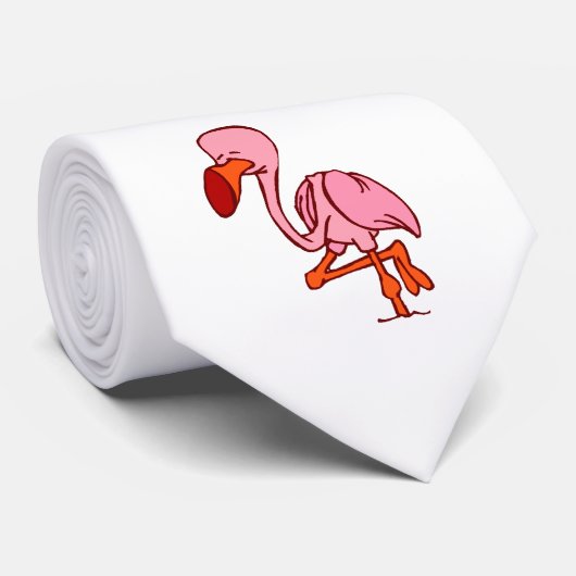 Floyd-Flamingo Krawatte (Gerollt)