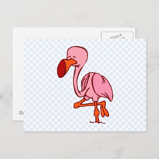 Floyd Flamingo Postkarte (Vorne/Hinten)