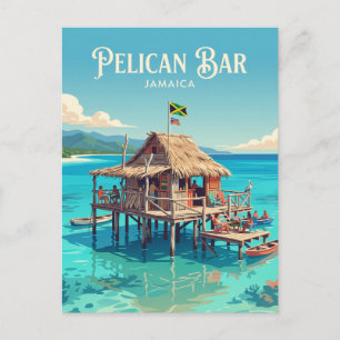 Floyd's Pelican Bar Jamaika Postkarte