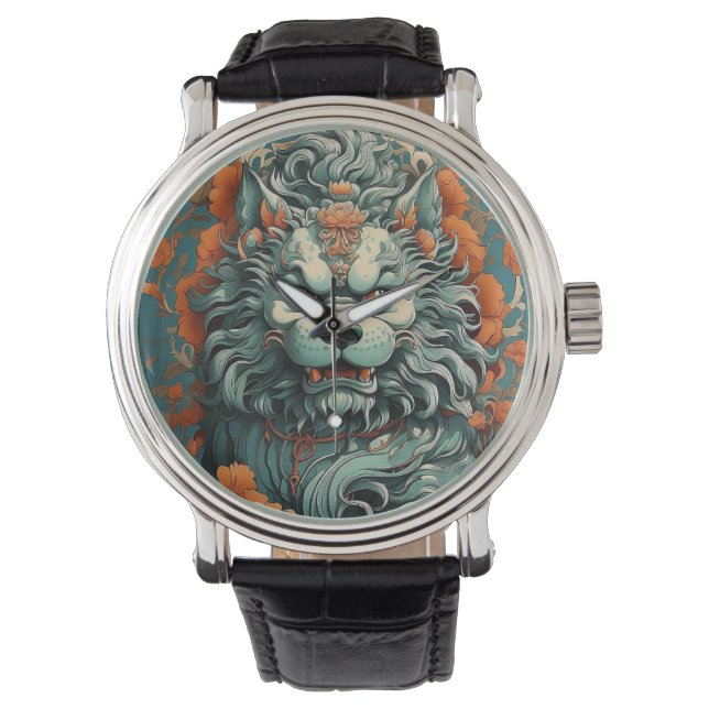Flu Lion of Wisdom eWatch Armbanduhr (Vorderseite)