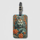 Flu Lion of Wisdom Gepäckanhänger (Vorderseite Vertikal)