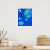 Flu vaccine, conceptual computer artwork. poster (Küche)