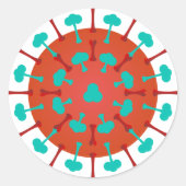 Flu-Virus-Stickers Runder Aufkleber (Vorderseite)