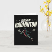 Fluat in der Badminton-Players-Shuttle Karte (Gelbe Blume)