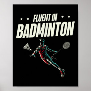 Fluat in der Badminton-Players-Shuttle Poster