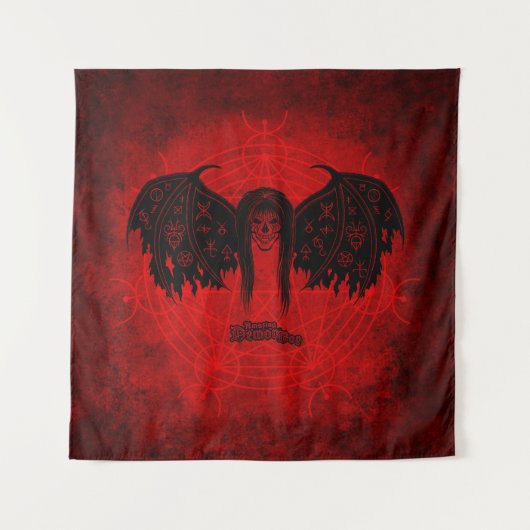 Fluch des Dämonenjägers Phantastisch Wandteppich (Vorderseite)