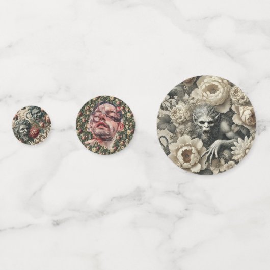 Fluch oder Fluch — gotisch Viktorianisch Konfetti (Rückseiten)