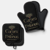 Fluch und Gift Ofenhandschuh & Topflappen-Set (Vorderseite/Rückseite)
