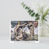 Fluch von Adam und Eva von Michelangelo Buonarroti Postkarte (Stehend Vorderseite)