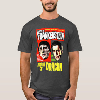 FLUCH VON FRANKENSTEIN SCHRECKEN VON DRACULA vinta T-Shirt