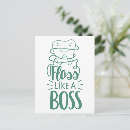 Fluch wie ein Boss Postkarte (Stehend Vorderseite)