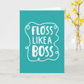 Fluch wie ein Boss | Zahnphrase Karte (Gelbe Blume)
