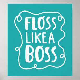 Fluch wie ein Boss Zahnphrase Poster
