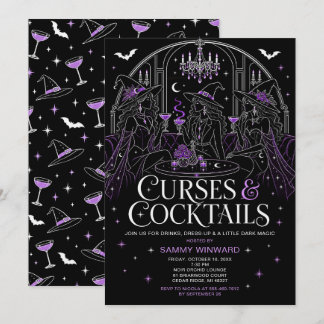 Flüche & Cocktails Hexen-Mädelsabend Einladung