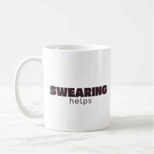 Fluchen hilft Klassischer Becher – Lustiger sarkas Kaffeetasse