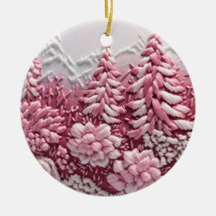 Flucht aus dem Blütenwald Keramik Ornament